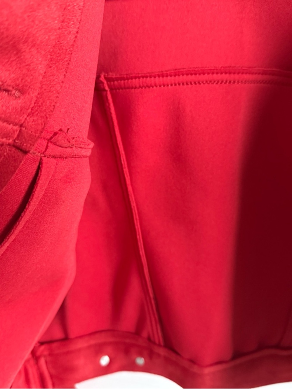 NWOT Forever 21 Bright Red Orange Cropped Faux Suede Jacket - Picture 6 of 9